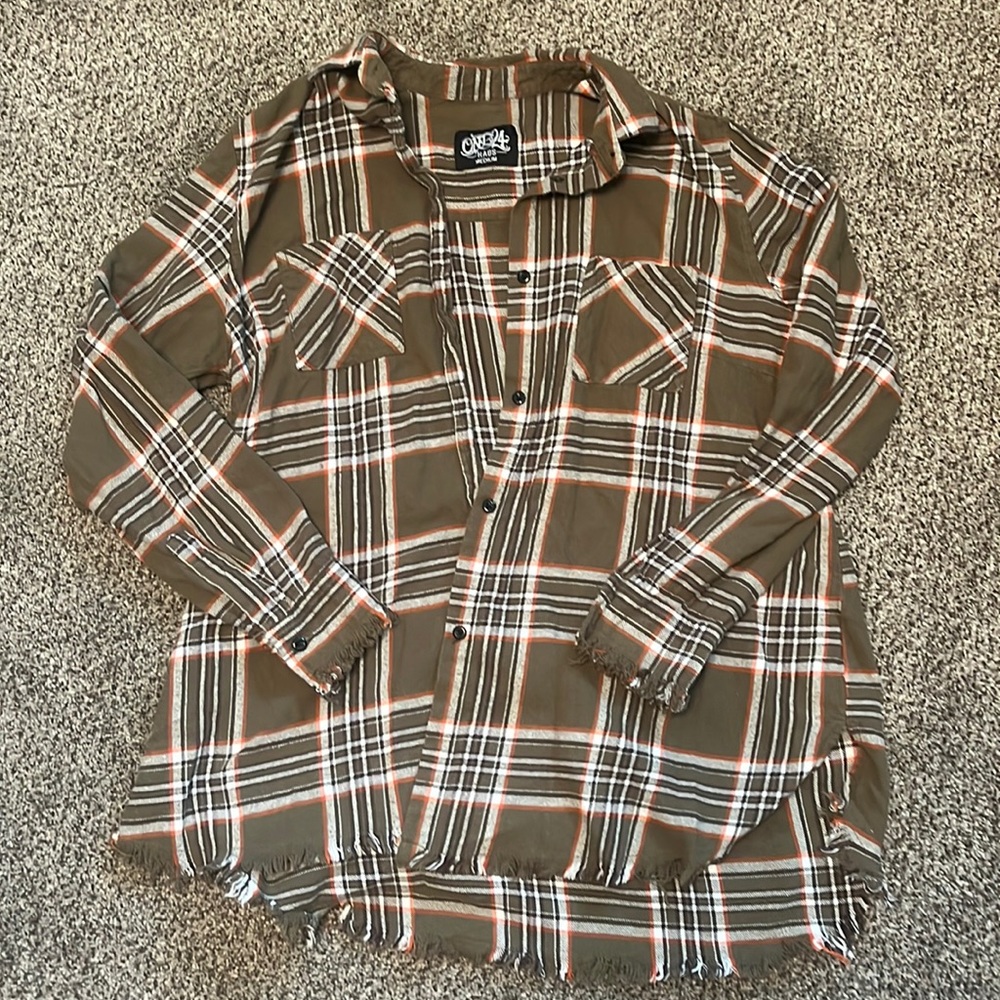 Dark green plaid Flannel